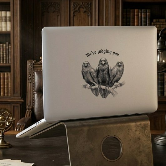 Judging Crows Funny Sarcastic Raven Gothic シール