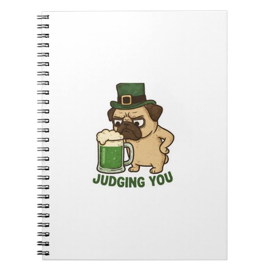 Judging You Pug St.Patrick's Day ノートブック (正面)