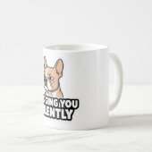 Judging You Silently - Fawn Frenchie Sticker コーヒーマグカップ (正面右)
