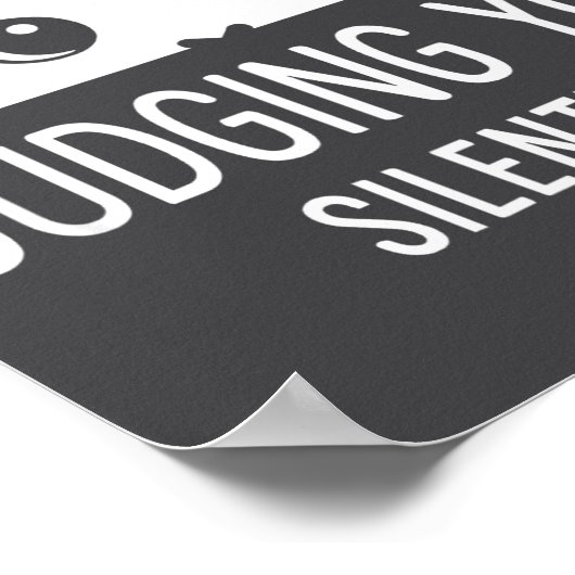 Judging You Silently - Funny Cat  ポスター (角)