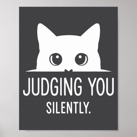 Judging You Silently - Funny Cat  ポスター (正面)