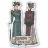 Judging You Since 1895 - Funny History Buff Gift シール (正面)