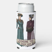 Judging You Since 1895 - Funny History Buff Gift スリム缶クーラー (Seltzer正面)