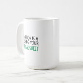 Judging Your Spreadsheet, Funny Accountant gift コーヒーマグカップ (正面左)
