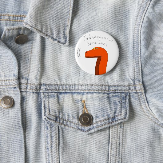 Judgmental Shoelace Button 缶バッジ (インサイチュ)