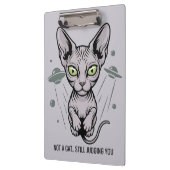 Judgmental Sphynx Cat in Space Art クリップボード (左)