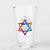Judica – グラスを飲む – ユダヤ人の星 – 贈り物 タンブラーグラス (裏面)