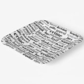 Judicial Legal Terns Word Cloud Design ペーパープレート (傾斜あり)