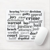 Judicial Legal Terns Word Cloud Design マウスパッド (マウス)