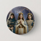 Judith, Esther & Blessed Virgin Mary Button Pin 缶バッジ (正面)