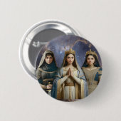 Judith, Esther & Blessed Virgin Mary Button Pin 缶バッジ (正面&裏面)
