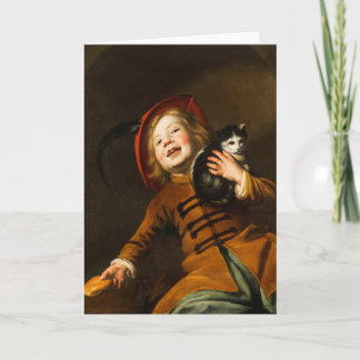 Judith Leysterによる赤い帽子をかぶった少年 カード