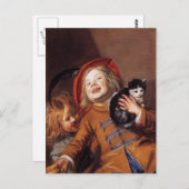 Judith Leyster – 猫と一緒に笑う子供たち ポストカード (正面/裏面)