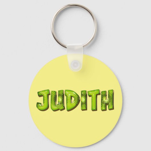 Judith Name Kiwi Design Schlüsselanhänger キーホルダー (正面)