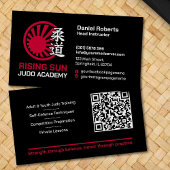 Judo academy instructor - Kanji and rising sun 名刺