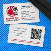 Judo academy instructor - Kanji and rising sun 名刺