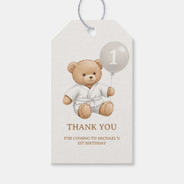 "Judo Bear’s First Belt" – 1st Birthday White Belt ギフトタグ