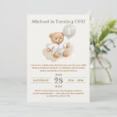 "Judo Bear’s First Belt" – 1st Birthday White Belt 招待状 (スタンド正面)