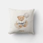 Judo Bear Turns One" – 1st Birthday  クッション (正面)
