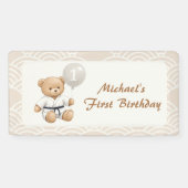 Judo Bear Turns One" – 1st Birthday 【Black-belt】 横断幕 (横)