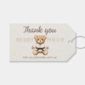 Judo Black Belt Bear Baby Shower Collection ギフトタグ (正面(横))