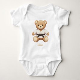 Judo Black Belt Bear Baby Shower Collection ベビーボディスーツ