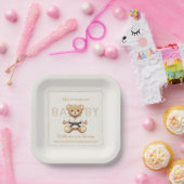 Judo Black Belt Bear Baby Shower Collection  ペーパープレート (パーティー)