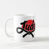 Judo - Black Belt -Rising Sun コーヒーマグカップ (左)