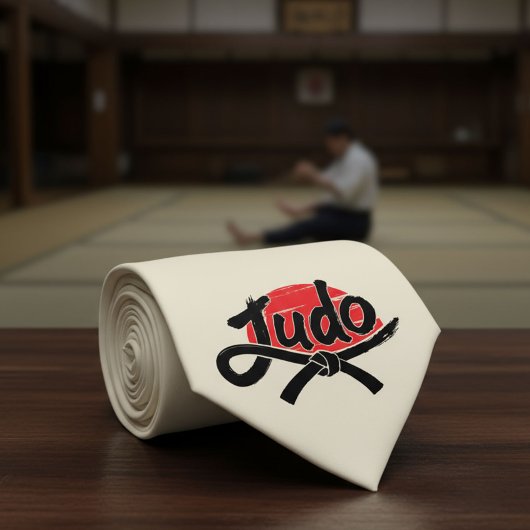 Judo - Black Belt -Rising Sun ネクタイ