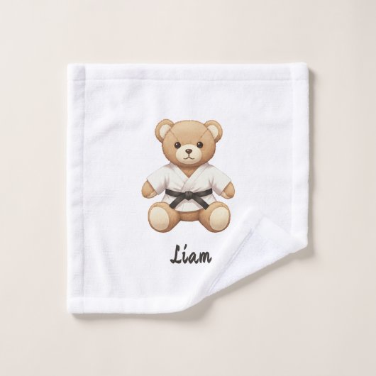 Judo Black Belt Teddy – Perfect Gift for Judo ウォッシュタオル (ウォッシュタオル)