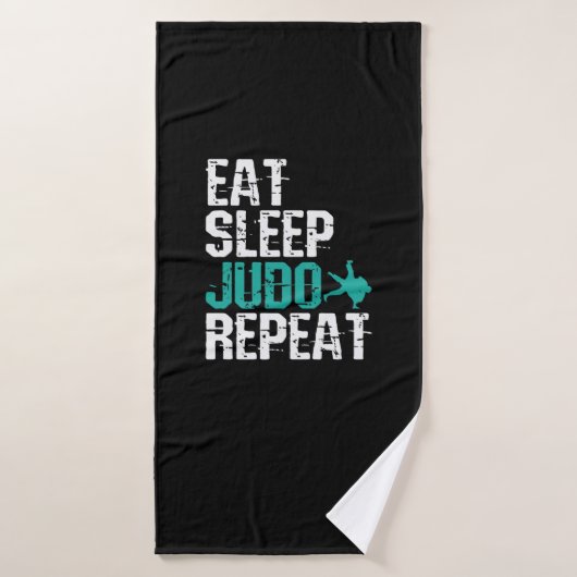Judo Eat Sleep Judo Repeat バスタオル (バスタオル)