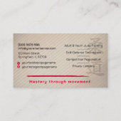 Judo instructor - Kanji and Judoka 名刺 (裏面)