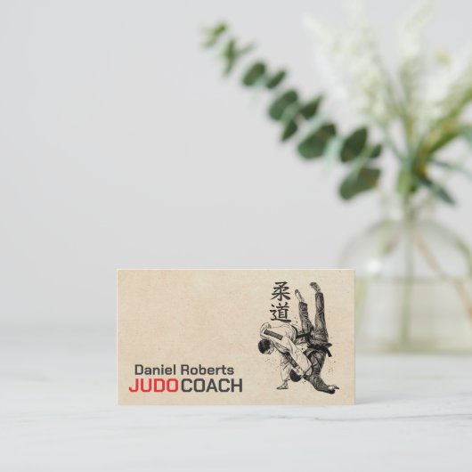 Judo instructor - Kanji and Judoka  名刺 (スタンド正面)