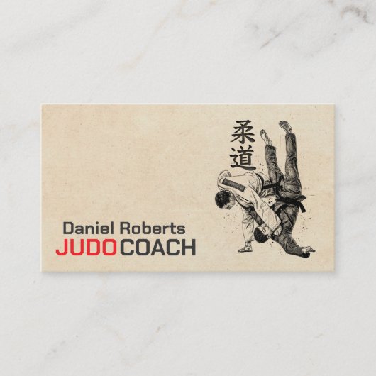 Judo instructor - Kanji and Judoka  名刺 (正面)