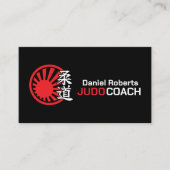 Judo instructor - Kanji and Rising Sun 名刺 (正面)