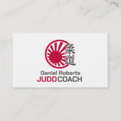 Judo instructor - Kanji and Rising Sun 名刺 (正面)