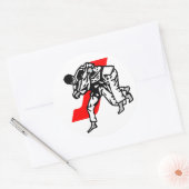 judo  ju jitsu ラウンドシール (封筒)