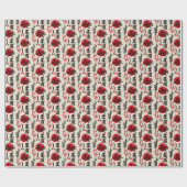 Judo Pattern - Black Belt, Kanji and Sun ラッピングペーパー (フラット)