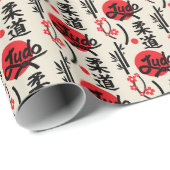 Judo Pattern - Black Belt, Kanji and Sun ラッピングペーパー (ロールコーナー)