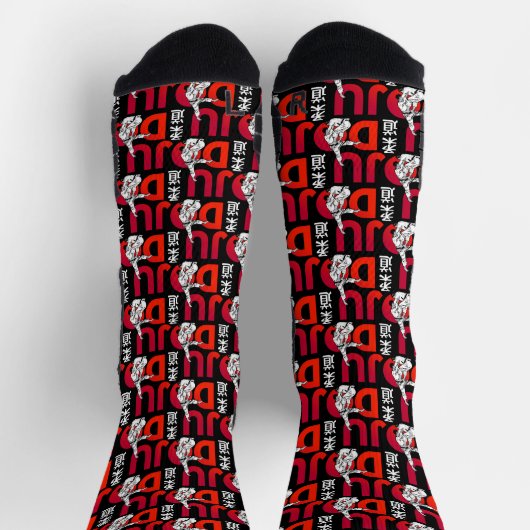 Judo Pattern - Bold and Dynamic ソックス (上部)