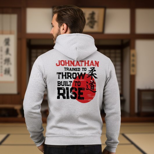 Judo - Trained to Throw - Built to Rise パーカ