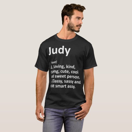 JUDY Definition Personalized Name Funny Birthday Tシャツ (正面フル)