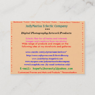 JudyMarisa Eclectic Companyのデジタル写真… 名刺