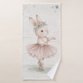 Juego de toallas infantiles con conejita tierna バスタオルセット