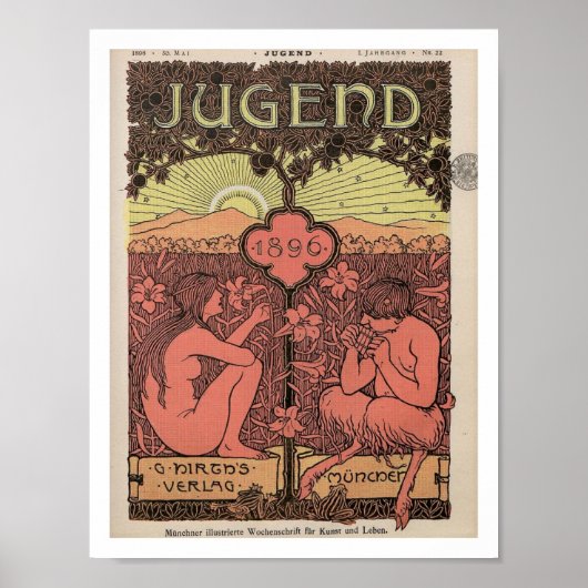 Jugend, Youth, German Magazine, 1800s ポスター (正面)