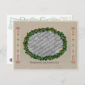 Jugendstilのクリスマスカードの写真フレーム-衰退したPC シーズンポストカード (正面/裏面)