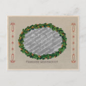 Jugendstilのクリスマスカードの写真フレーム-衰退したPC シーズンポストカード (正面)