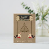 Jugendstil Merry Christmas ポストカード (スタンド正面)