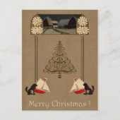 Jugendstil Merry Christmas ポストカード (正面)