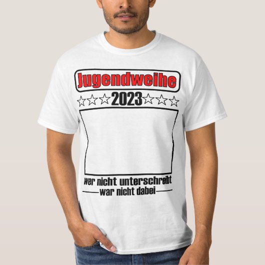 Jugendweihe 2023 zum unterschreiben tシャツ (正面)